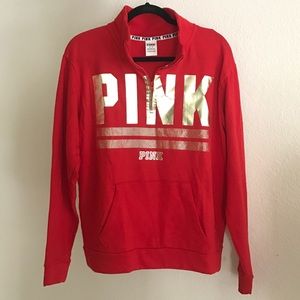 Victoria's Secret Pink Quarter Zip Sweatshirt